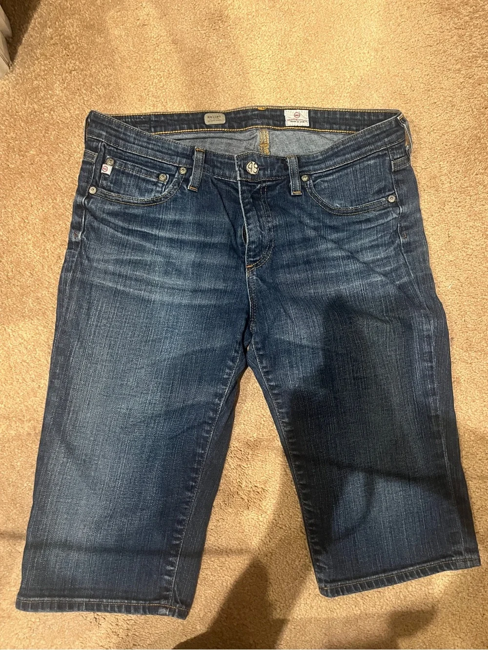 AG Blue Denim Bermuda Jeans Shorts size 30 - Picture 1 of 5